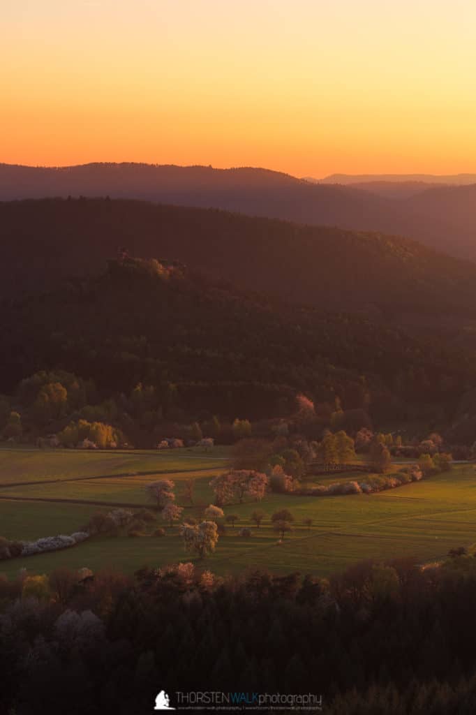 Sonnenuntergang Drachenfels